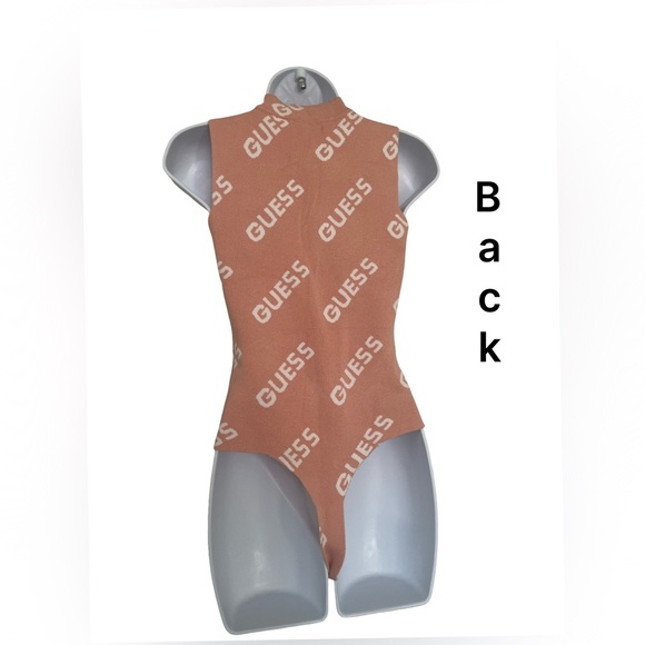 Guess Logo Bodysuit in Pink and White Size: M. Great Condition. - Picture 5 of 7